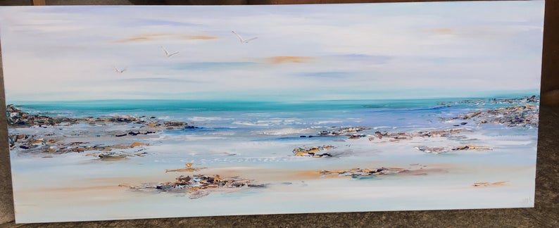 Cornish Beach — archive painting by Jeanette James-Monk
