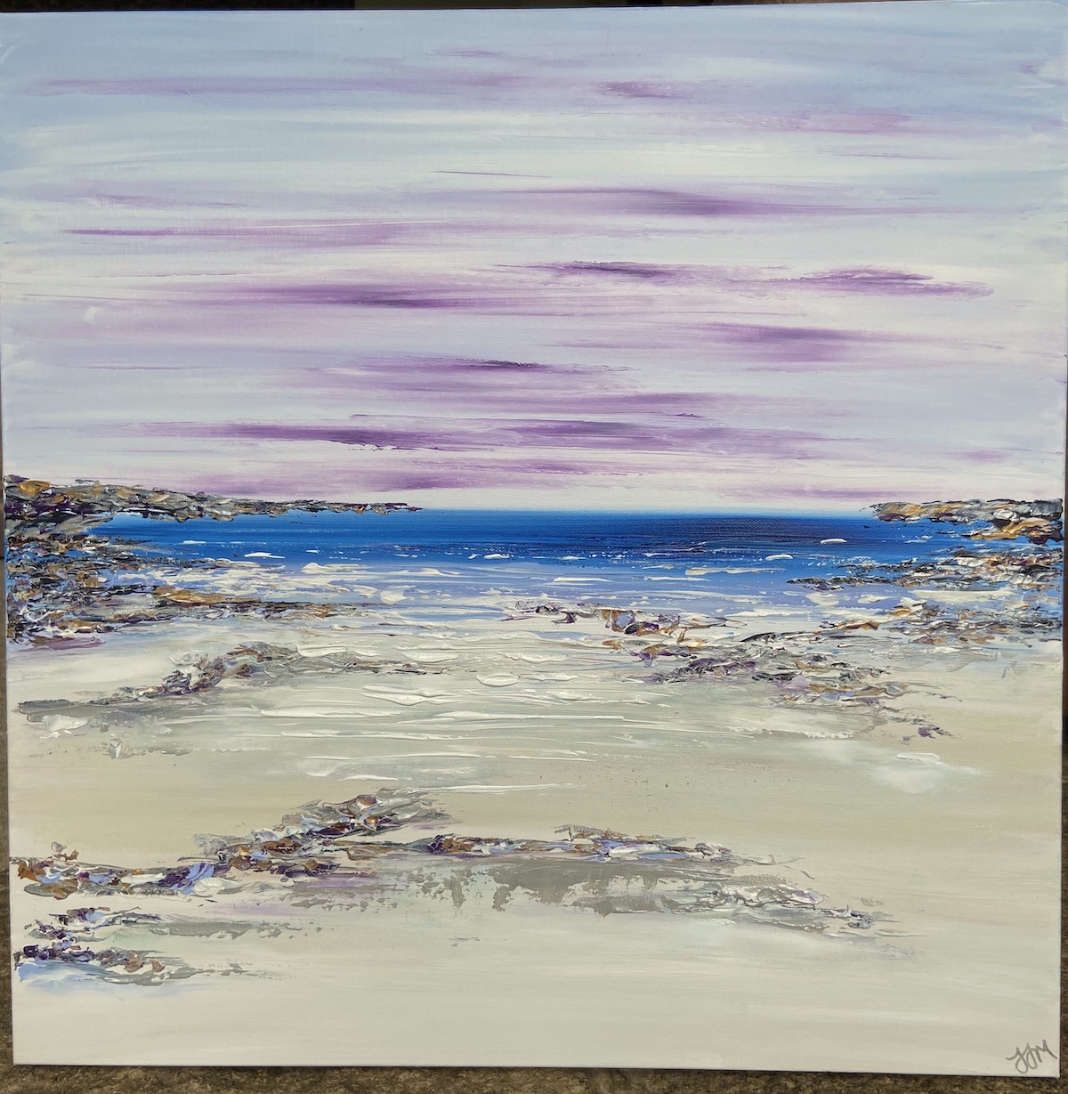 Purple Sunset — seascapes painting by Jeanette James-Monk