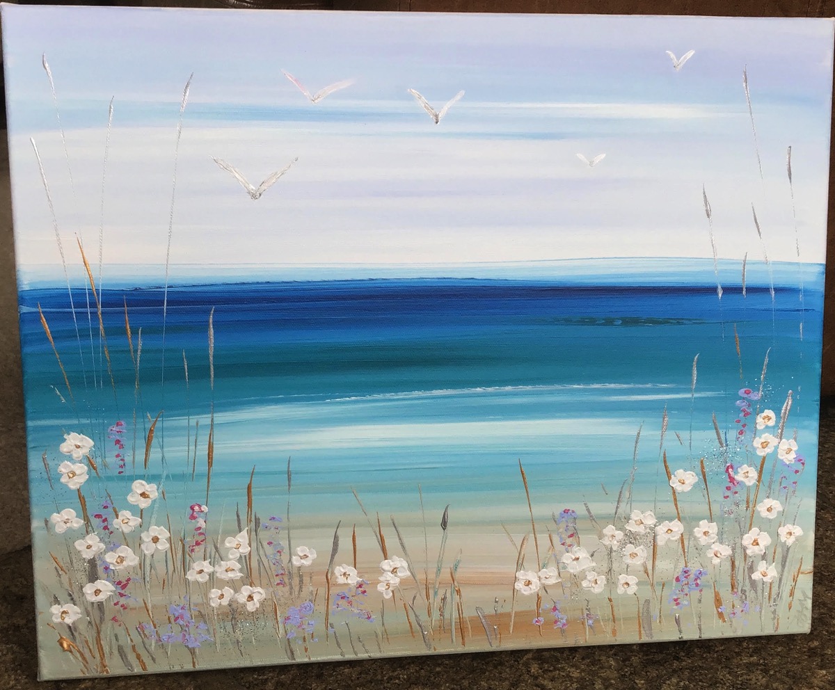 Seaside Daisies — archive painting by Jeanette James-Monk